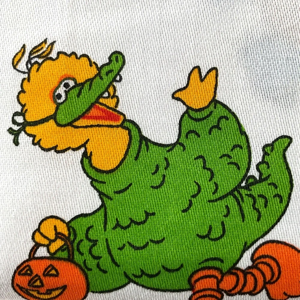 Sesame Street Halloween Twin Sheet Set 3pc 100% Cotton Elmo Cookie Monster NEW